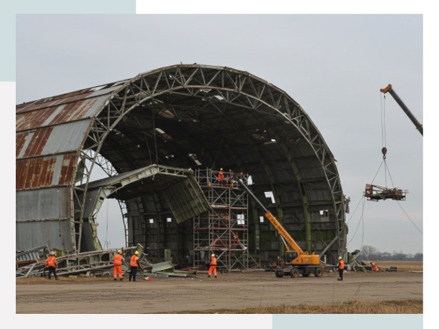 Демонтаж ангаров в Кимрах